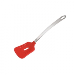 Pfannenwender/ Küchenschieber mit Silkon rot, L: 33 cm