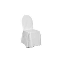 Stuhlhusse für Bankettstuhl, weiss ohne Schleife, 43x51x92,5 cm (B/T/H)
