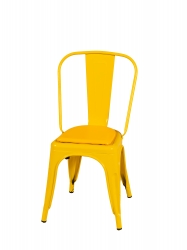 Stuhl FACTORY, gelb, Metall, 45 x 45 x 85 cm (B/T/H) SH: 45