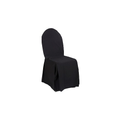 Stuhlhusse für Bankettstuhl, schwarz ohne Schleife, 43x51x92,5 cm (B/T/H)
