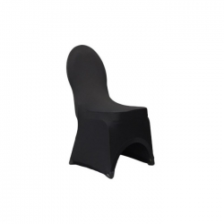 Stuhlhusse für Bankettstuhl, stretch schwarz, 43x51x92,5 cm (B/T/H)