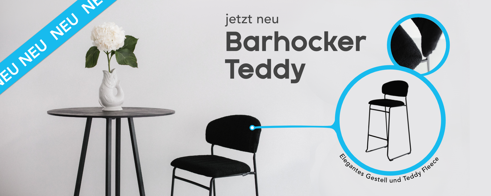 Neu: Unser Teddy-Barhocker